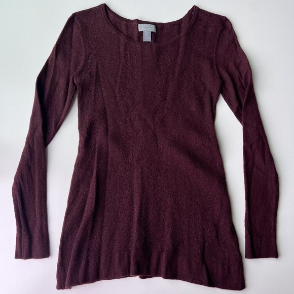 Kenar Women's Size Small 100% Extra Fine‎ Merino Wool Sweater Button Back Purple - Picture 1 of 8